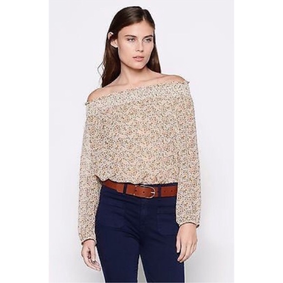 Joie Azzedine Off The Shoulder Silk Blouse Size Small - Picture 1 of 10